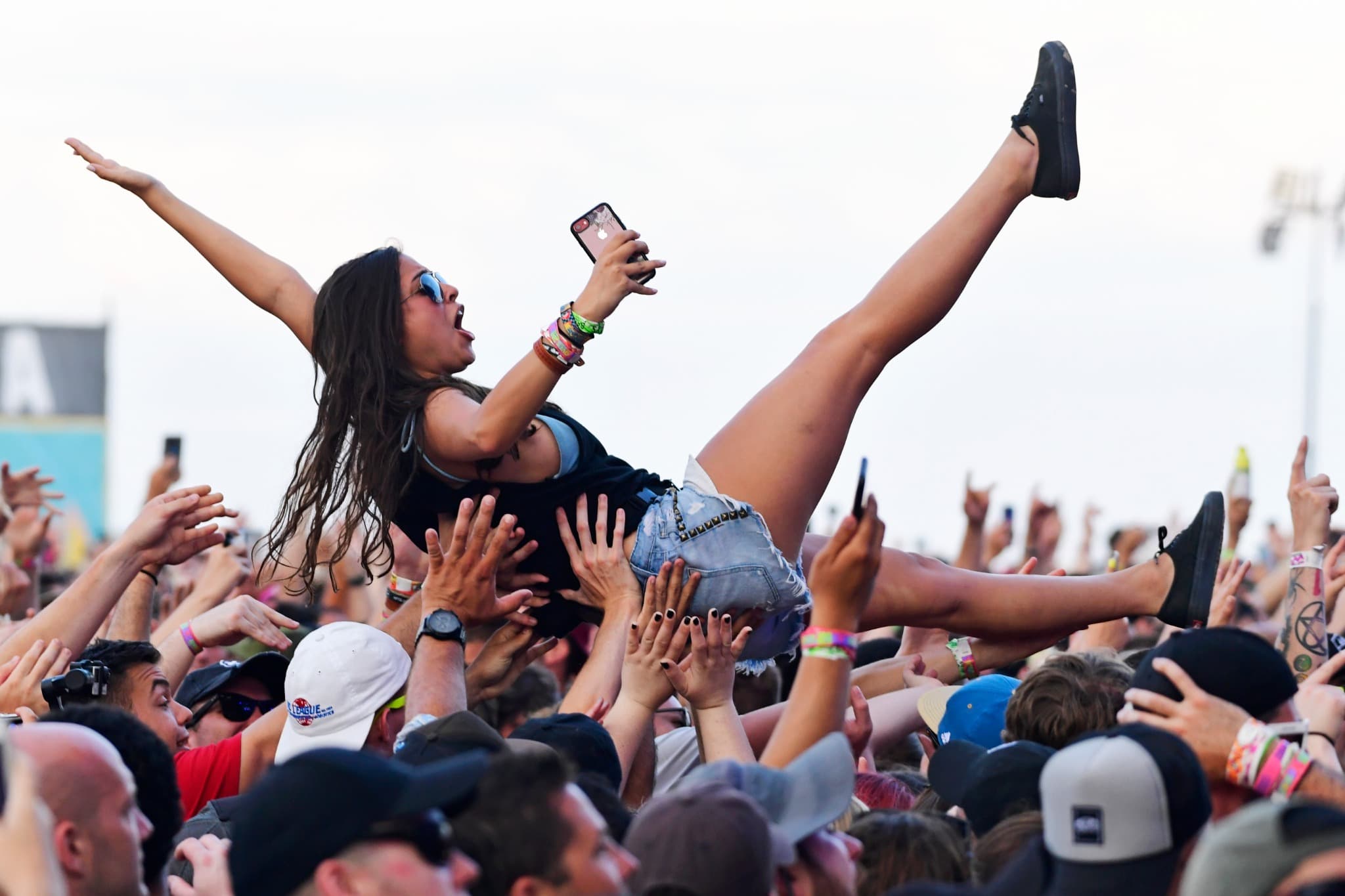 Artist performing for a festival audience